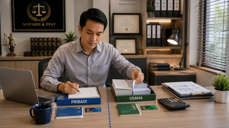 Pemilik UMKM memisahkan catatan, rekening, dan transaksi keuangan pribadi dari keuangan usaha